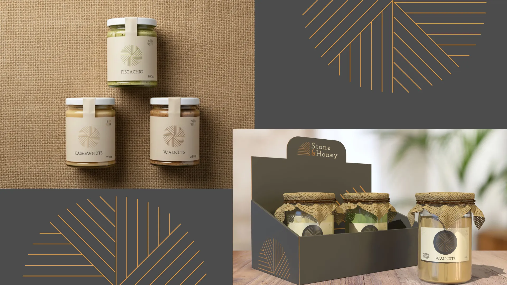 Stone & Honey jar packaging mockup