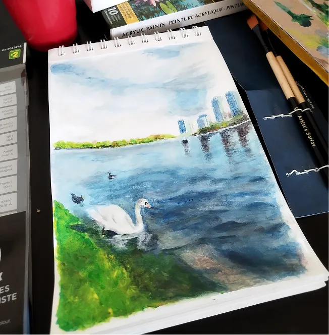 Lake painting
