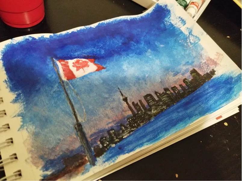 Toronto cityscape painting